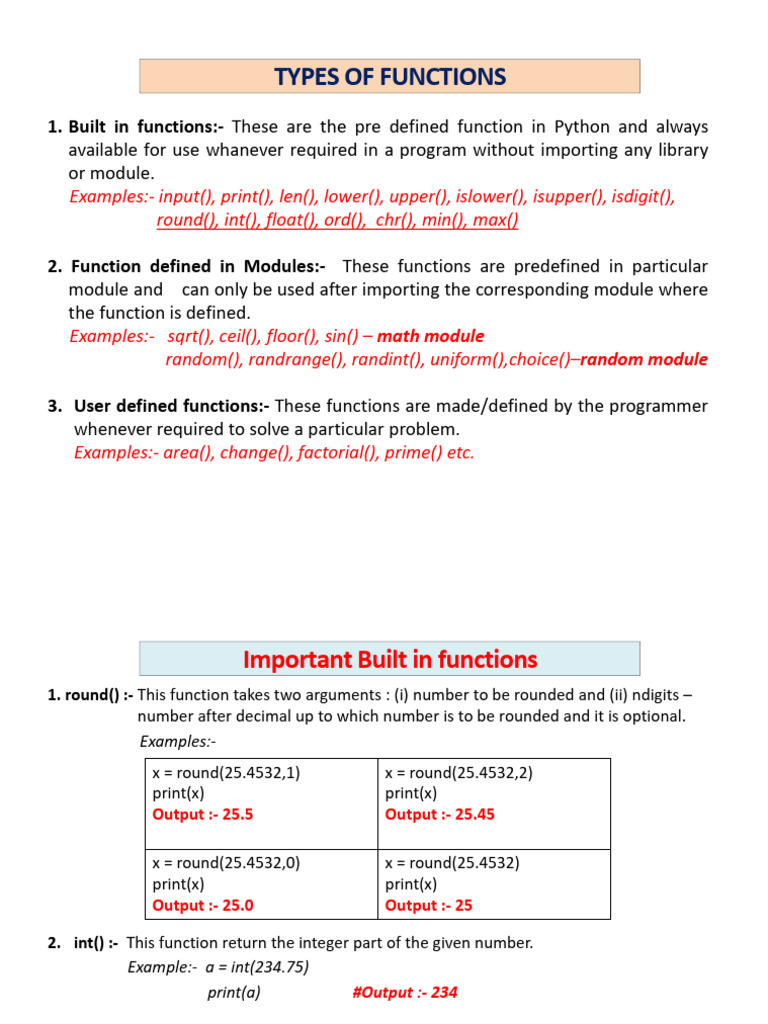 Python Function Types Explained | PDF | Parameter (Computer Programming ...