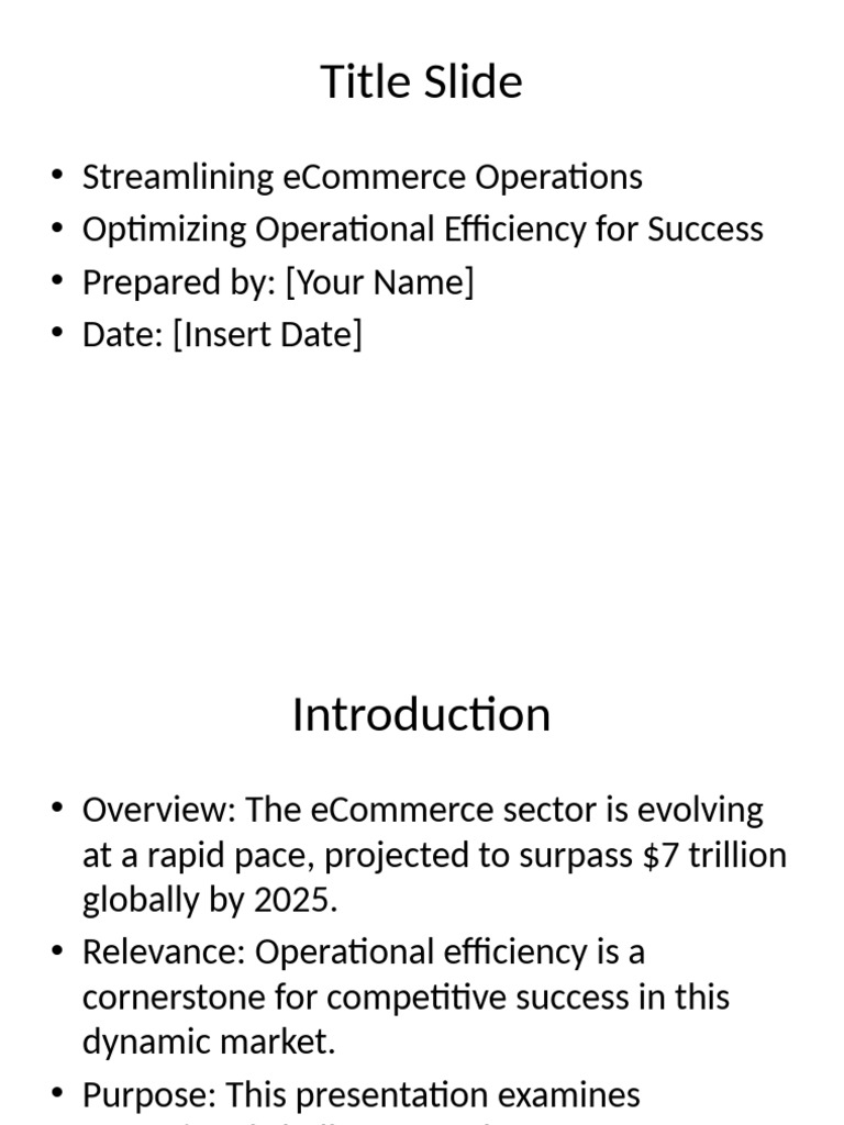Optimize eCommerce Operations for Success | PDF | Inventory | E Commerce
