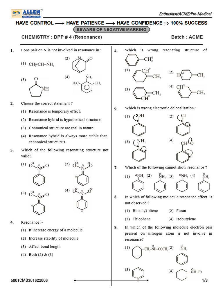 04 Resonance | PDF | Chemical Physics | Physical Chemistry