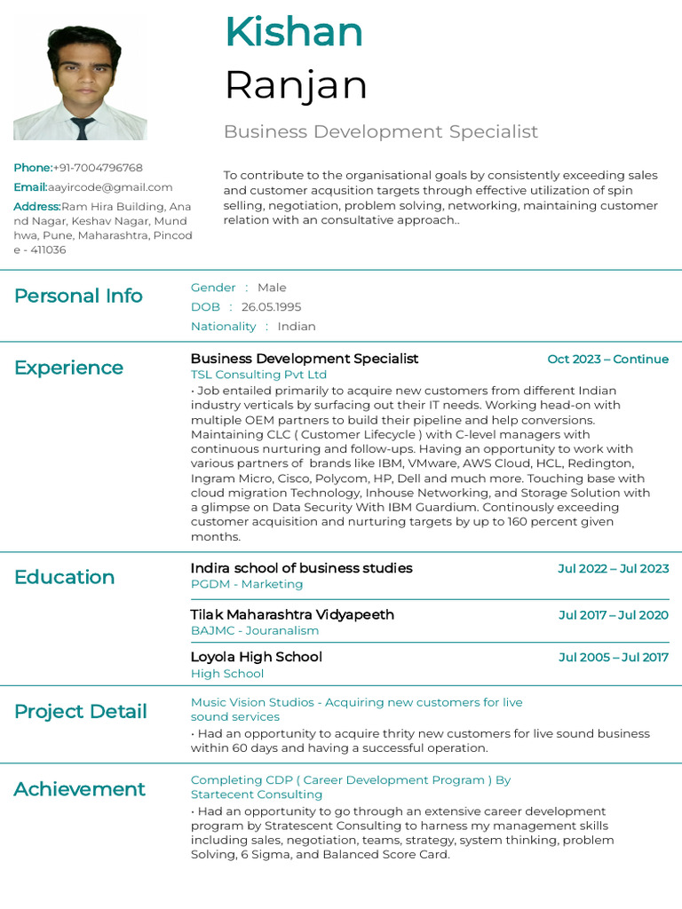 Kishan Cv Updated 2 | PDF | Computing