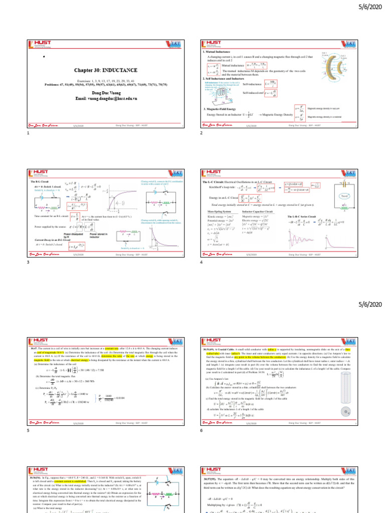 Inductance and Resistance in Solenoids | PDF | Inductance | Voltage