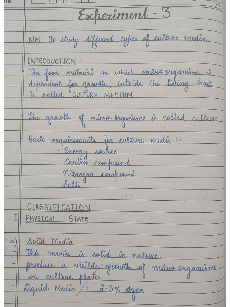 Culture Media 3rd Practical | PDF