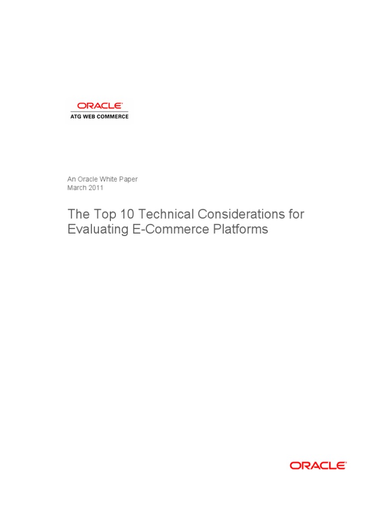 Top 10 E-Commerce Platform Considerations | PDF | E Commerce | Online ...