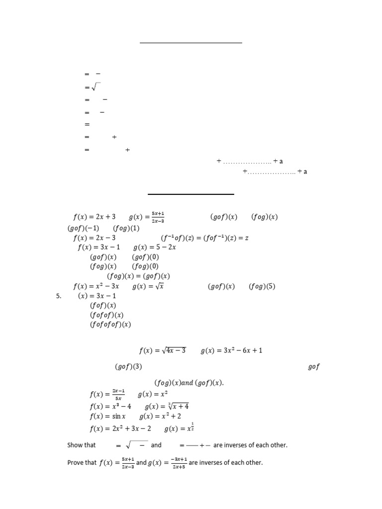 Function related exercise pdf analysis mathematical logic