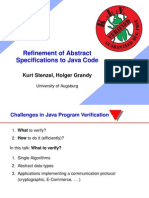 Refinement of Abstract Specifications To Java Code: Kurt Stenzel, Holger Grandy