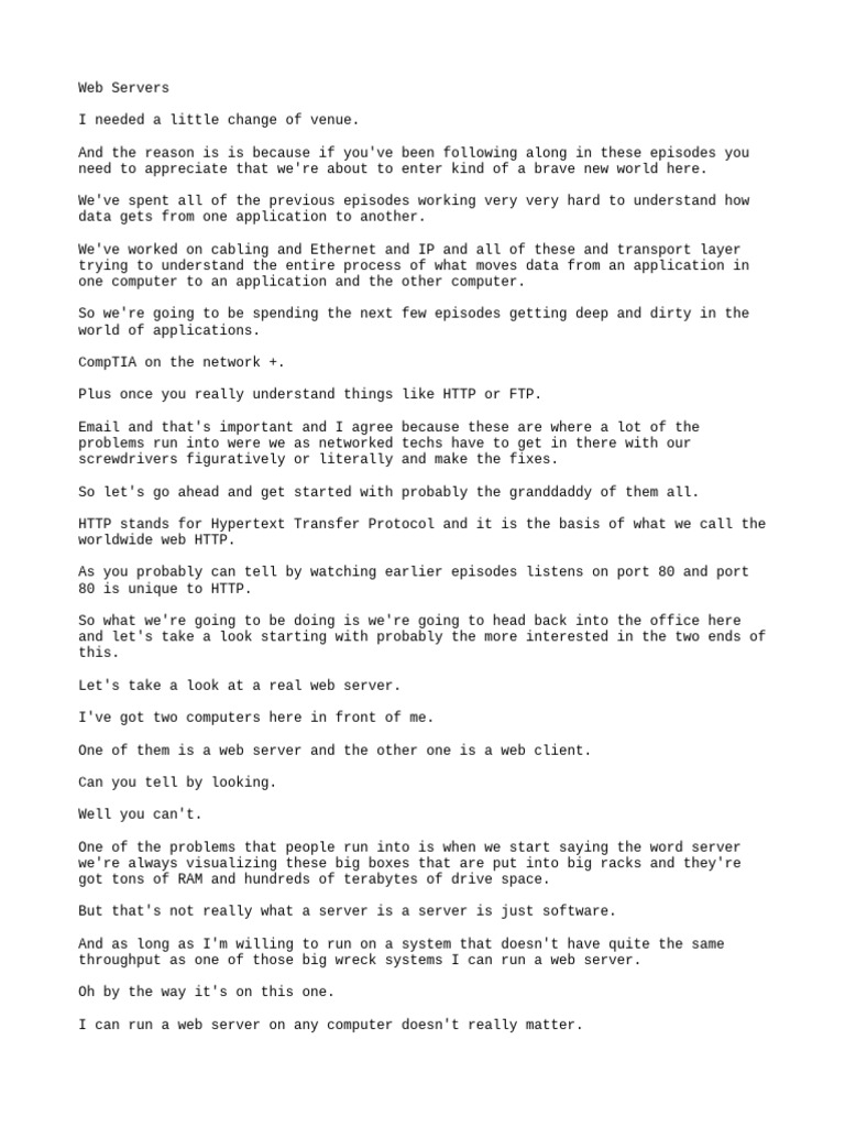 Understanding Web Servers and Clients | PDF | File Transfer Protocol ...