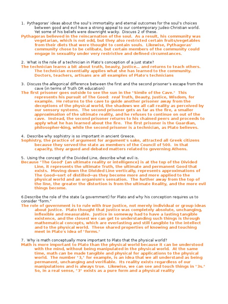 Plato Quiz Answers PDF Plato Justice