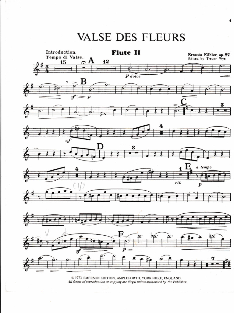 Valse Des Fleurs 1 Pdf