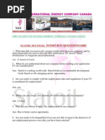 Download Canada Statoil Interview Questionnaire by singh19870 SN80727556 doc pdf