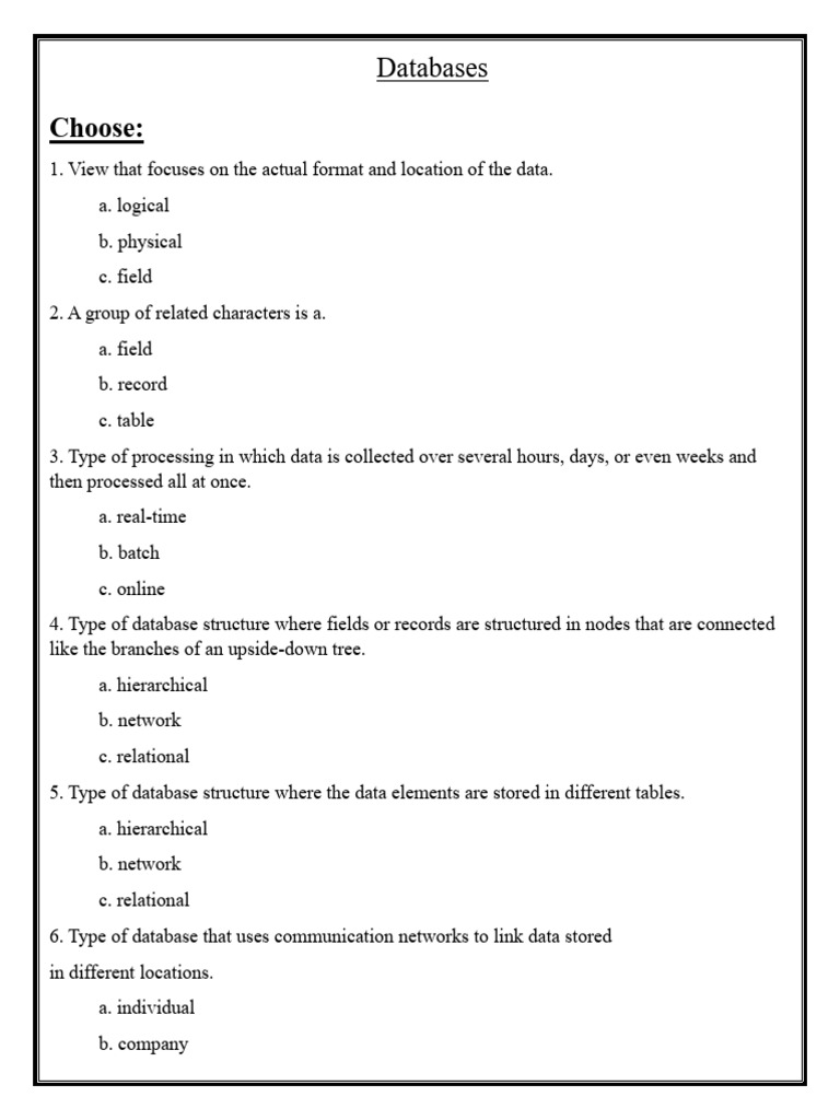 Data Integrity and Processing Types | PDF | Databases | Relational Model