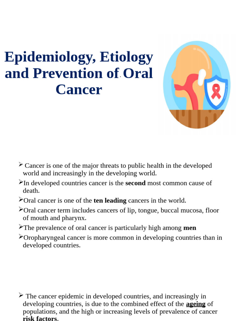 7-Epidemiology, Etiology and Prevention of Oral Cancer | PDF ...