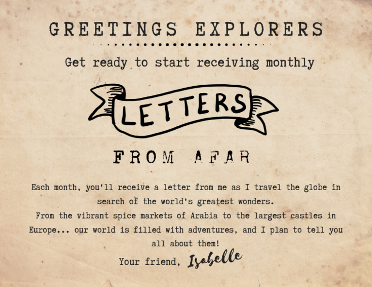 Monthly Travel Adventures with Isabelle | PDF