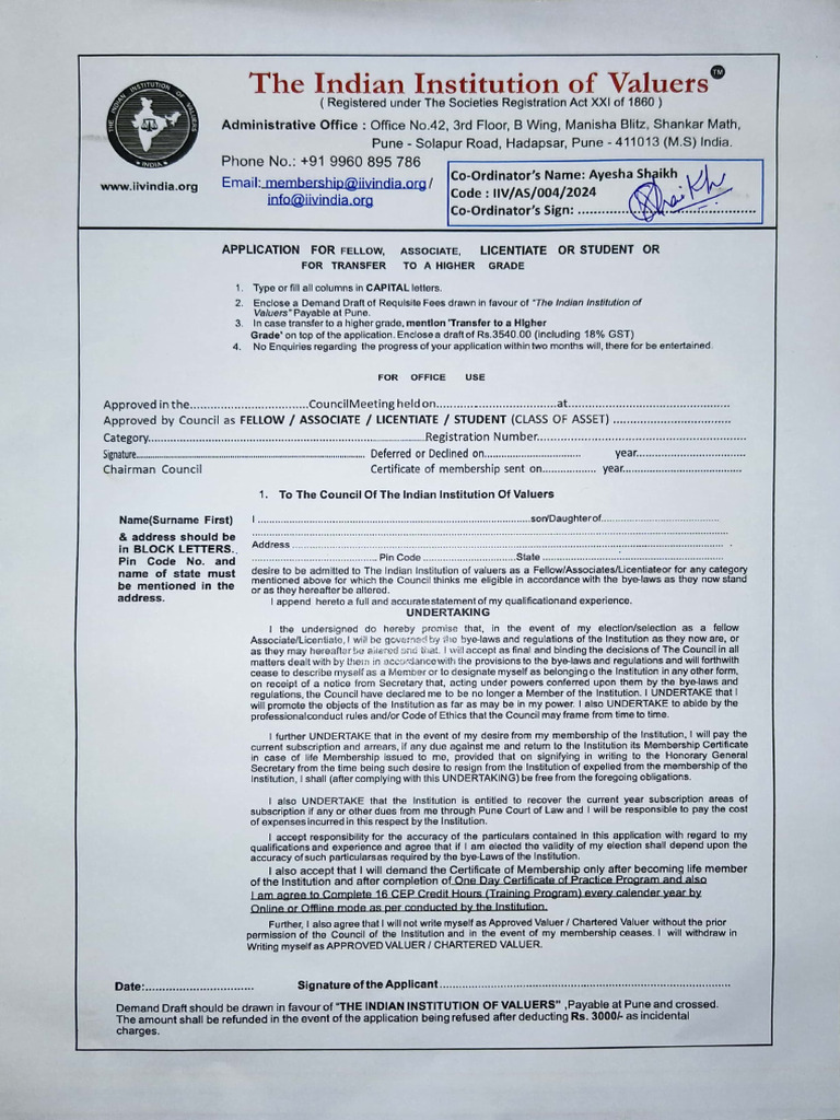 IIV Form | PDF | Engineering