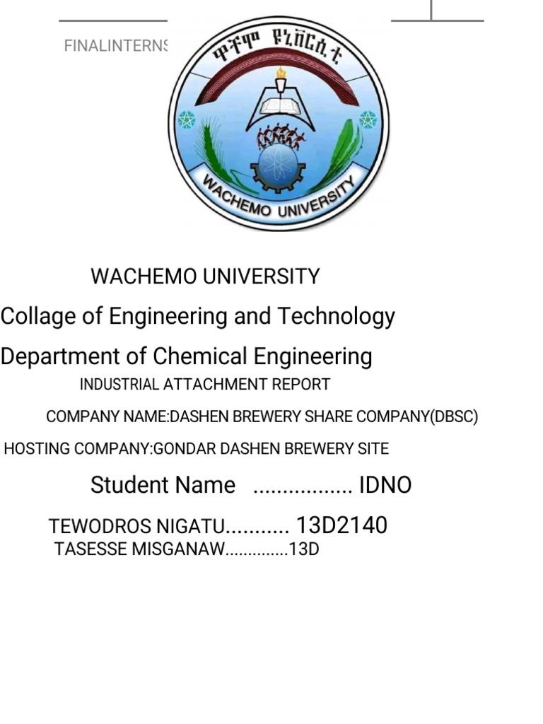 Dashen Beer Final Internship Pdf