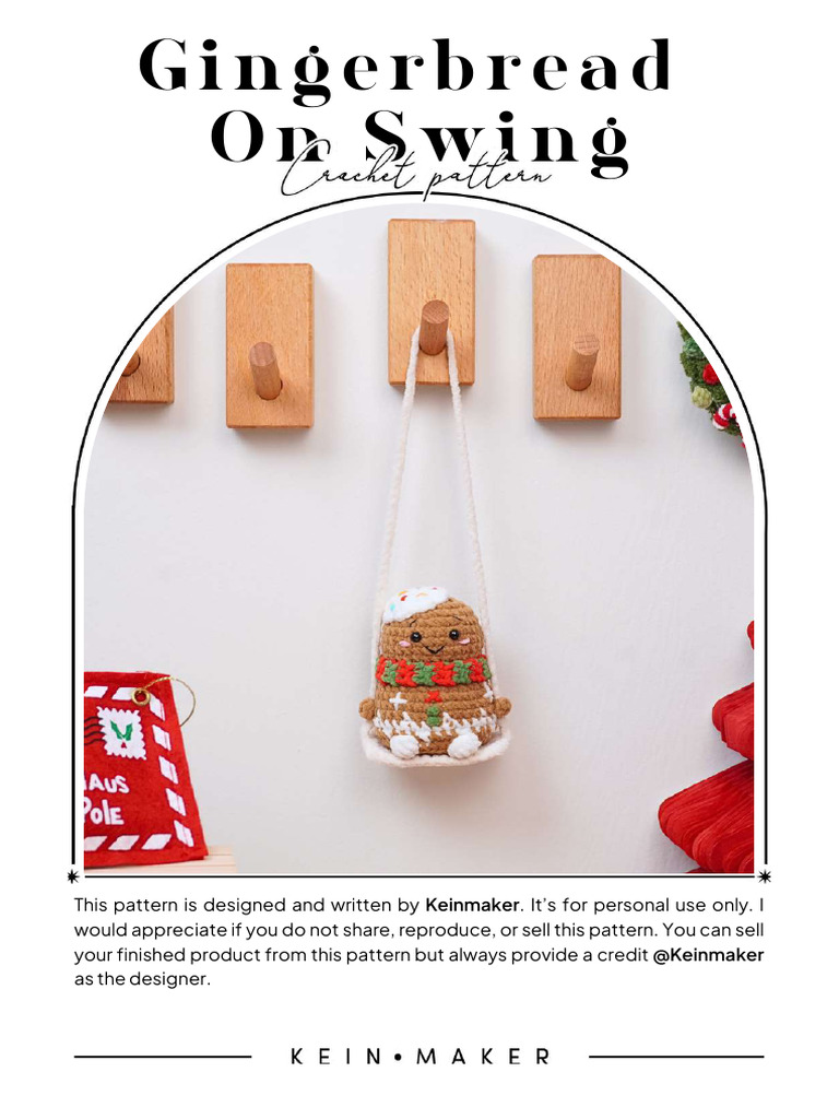 Crochet Gingerbread Swing Pattern | PDF | Crochet | Yarn