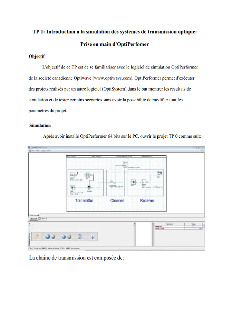 TP Simulation Liaison Optique | PDF
