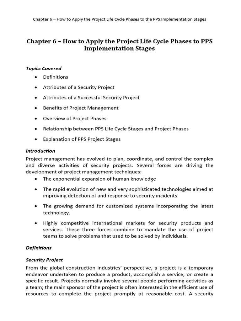 Project Life Cycle in PPS Implementation | PDF | Project Management ...