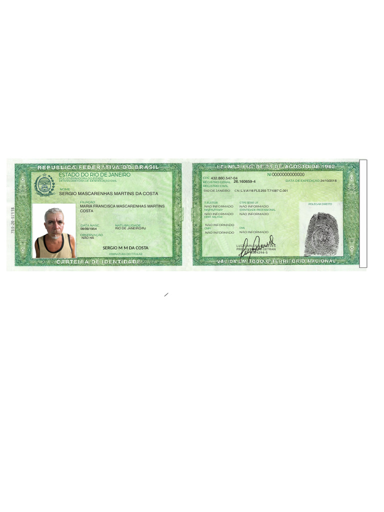 Consulta RG Detran RJ | PDF