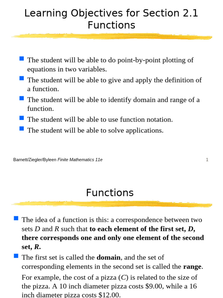 ch2.1 math | PDF | Function (Mathematics) | Set (Mathematics)