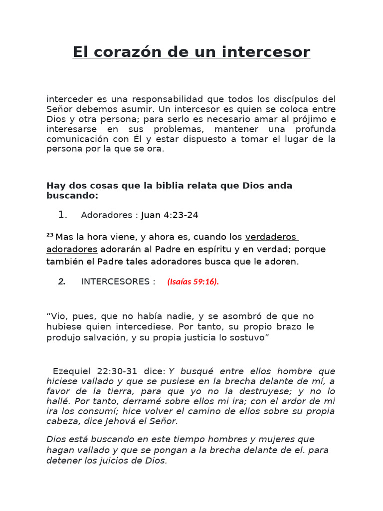 El Corazón de Un Intercesor | PDF | Intercesión | Jonás