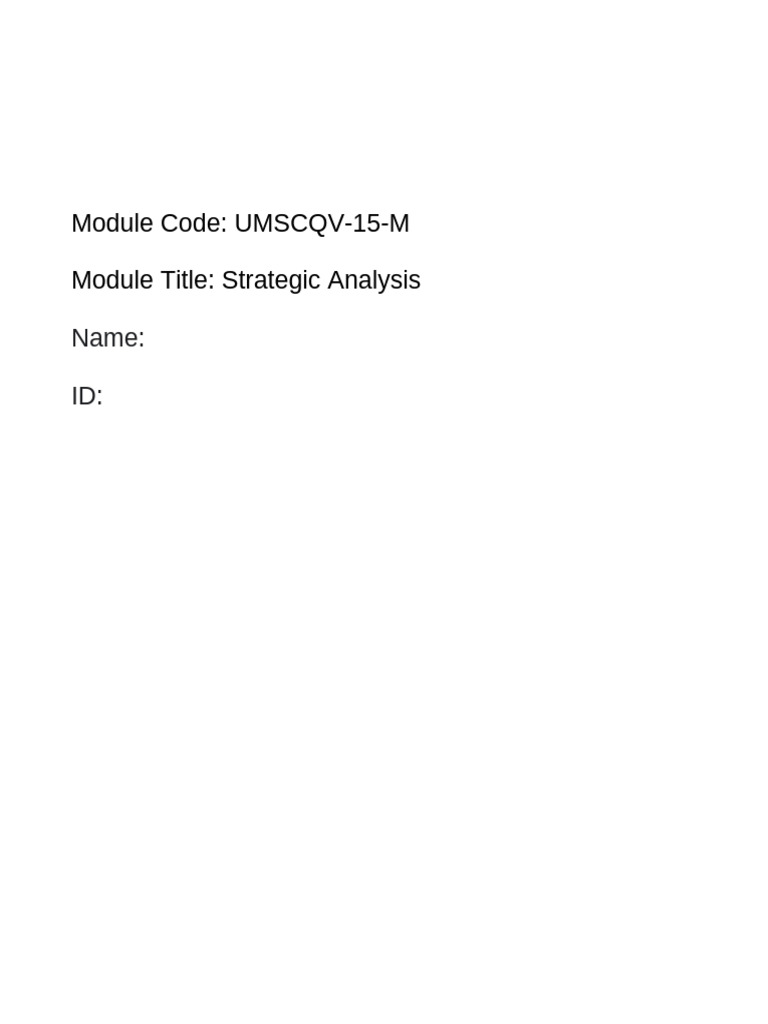 A-211139 Rinkesh Strategic Analysis | PDF | E Commerce | Retail