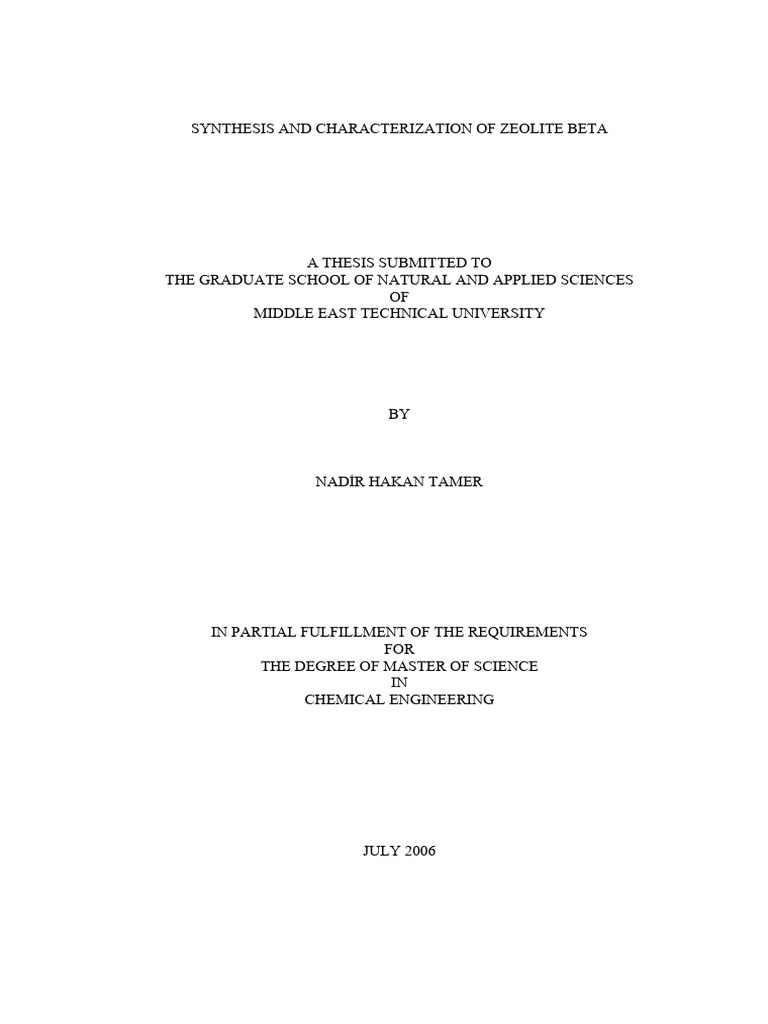 Synthesis and Characterization of Beta Zeolites | PDF | Adsorption ...