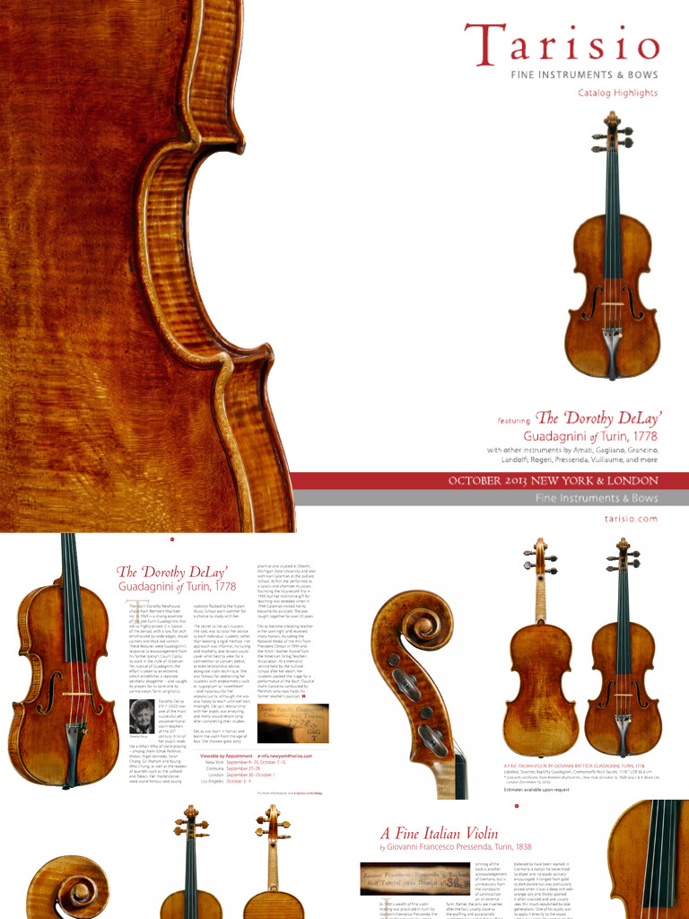 Tarisio Online Sale: Italian Instruments | PDF