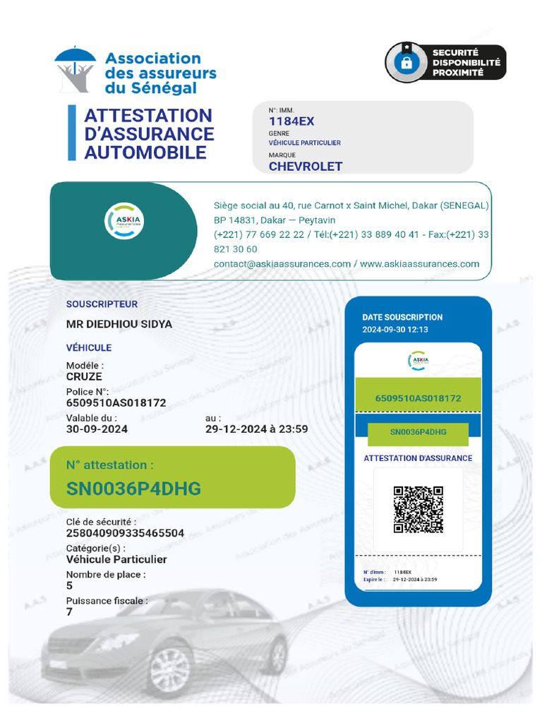Attestation_automobileSN0036P4DHG-1 | PDF