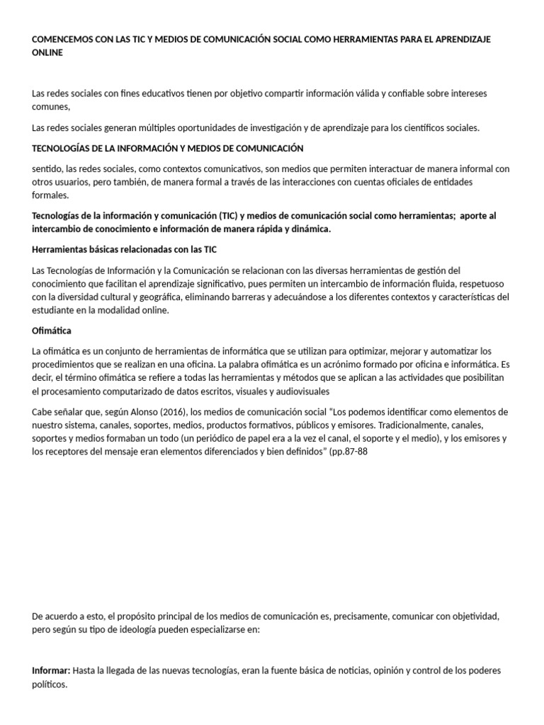 Semana Dos | PDF | Comunicación | Tecnología de información y ...