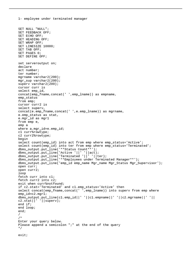plsql_e2_62136.txt | PDF | Databases | Sql