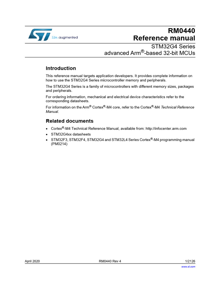 RM0440 - STM32G4 Reference Manual | PDF | Electronic Circuits ...