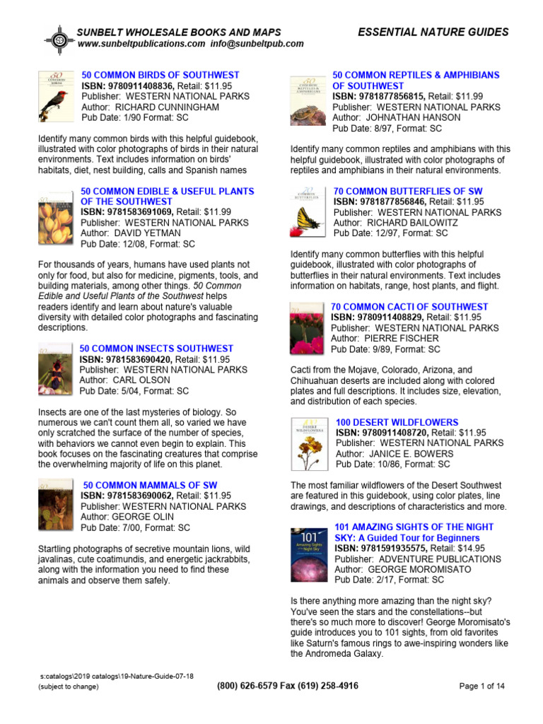 Essential Nature Guides for Southwest | PDF | Field Guide ...