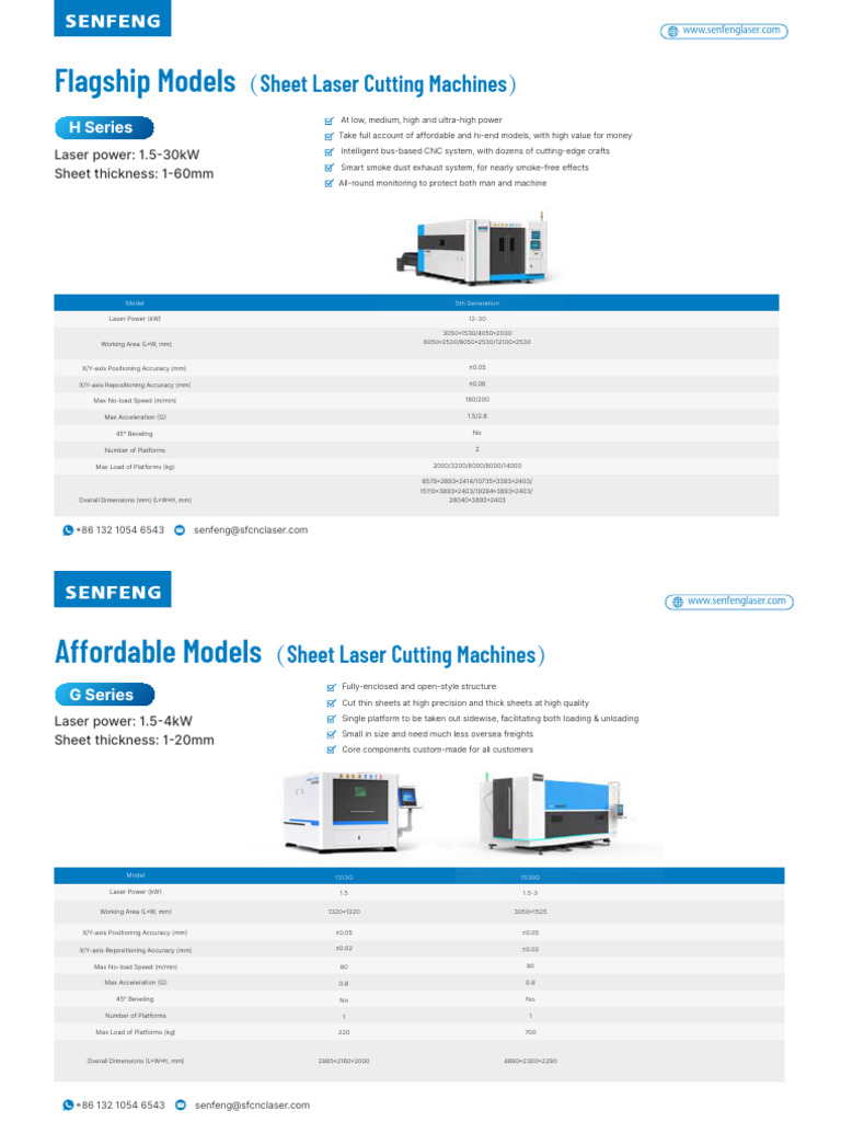 Sheet Laser Cutting Machine Catalog | PDF