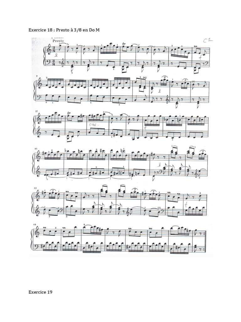Haydn Exercice 18 À 22 | PDF