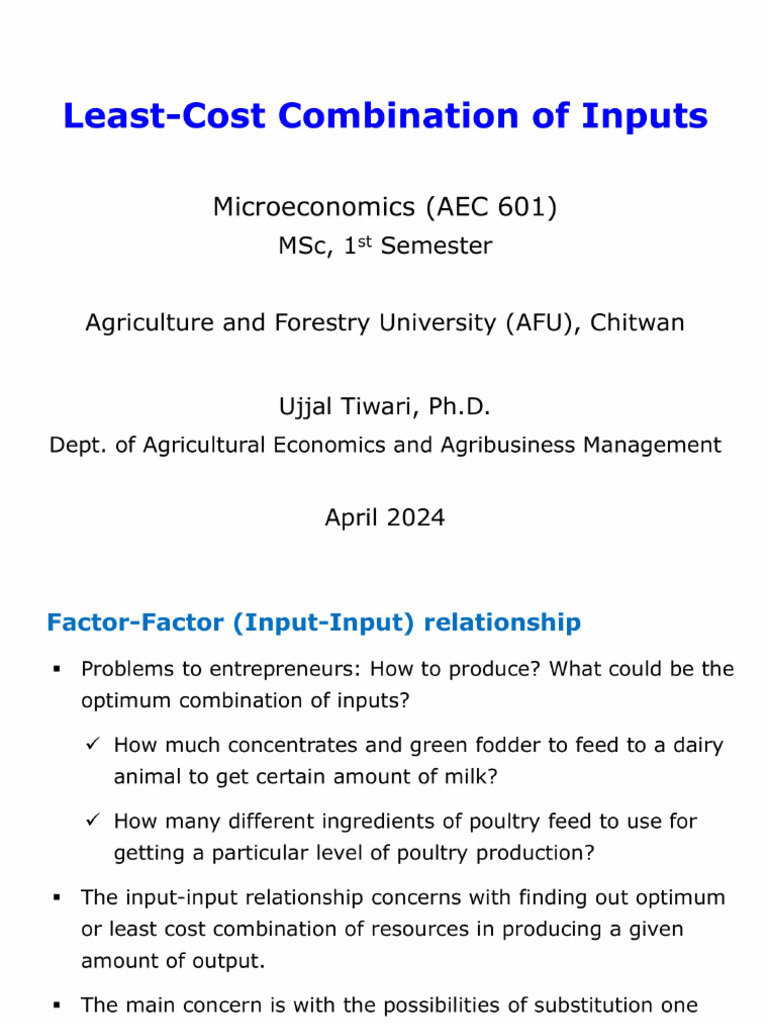 7c. Least-cost combination of inputs | PDF