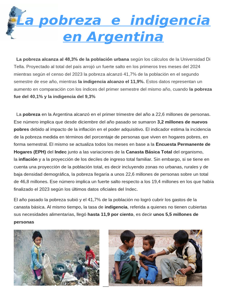 La Pobreza e Indigencia | PDF | Pobreza | Pobreza e indigencia