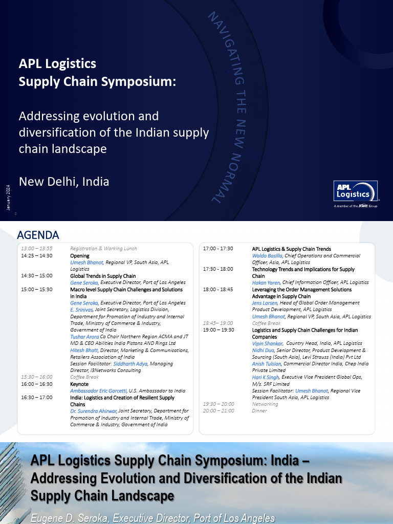 APL Logistics Supply Chain Symposium India 1 | PDF | Containerization ...
