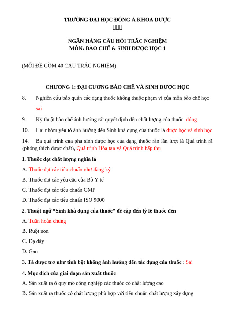 Phan Trac Nghiem 4139 | PDF