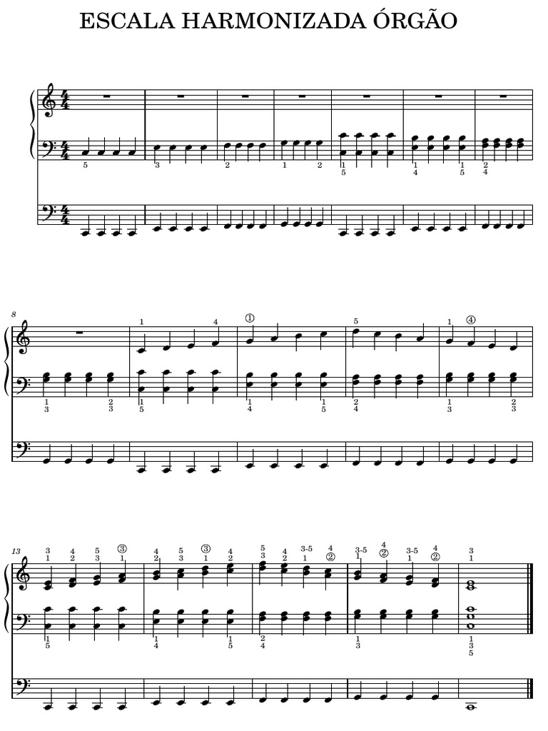 Escala Harmonizada de Órgão | PDF