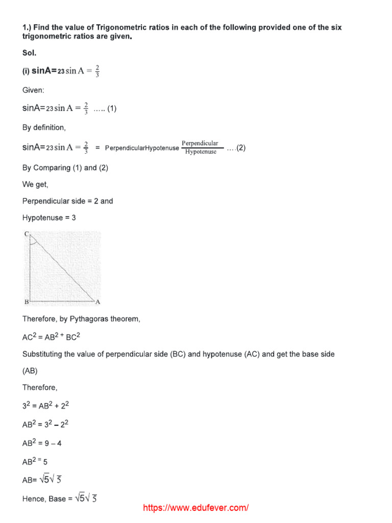 Chapter 5 Trigonometric Ratios | PDF | Elementary Geometry | Trigonometry