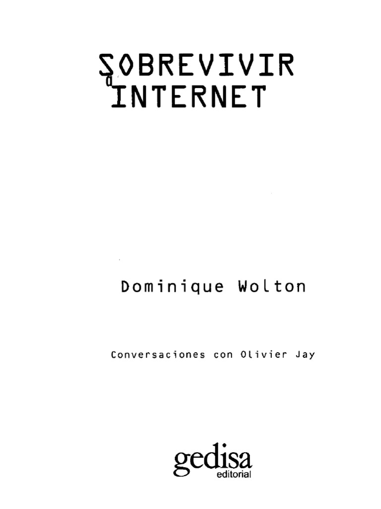 Wolton Dominique Sobrevivir A PDF Science