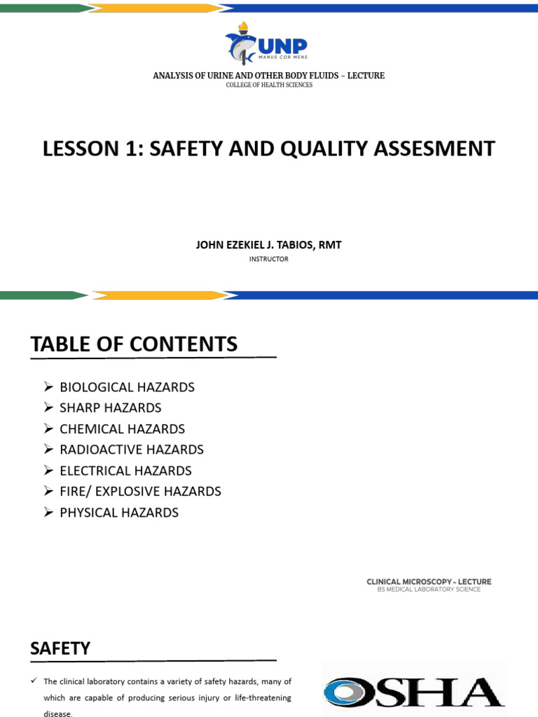 Laboratory Safety and Quality Guidelines | PDF | Infection | Laboratories