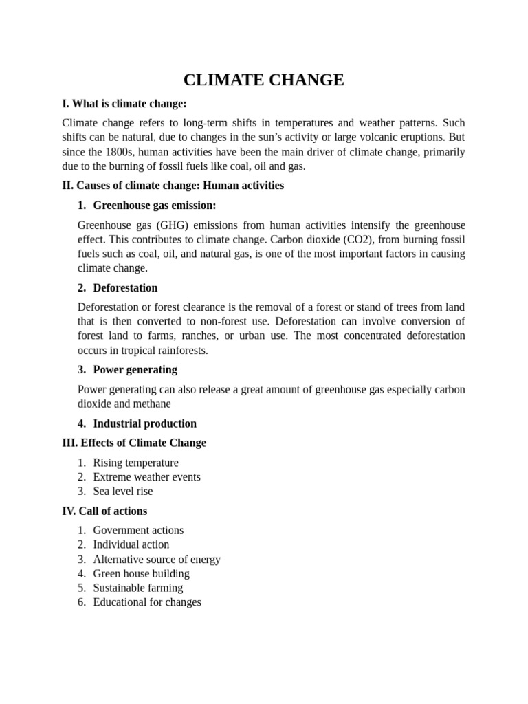 Climate Change | PDF