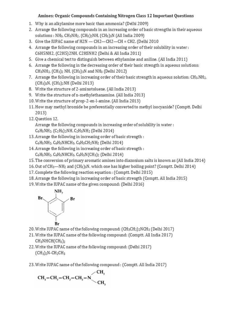 Amines | PDF | Amine | Organic Chemistry