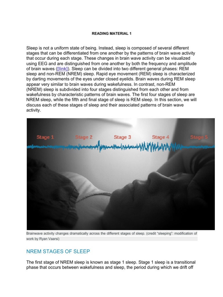 Stages of Sleep and Brain Waves Explained | PDF | Sleep | Rapid Eye ...