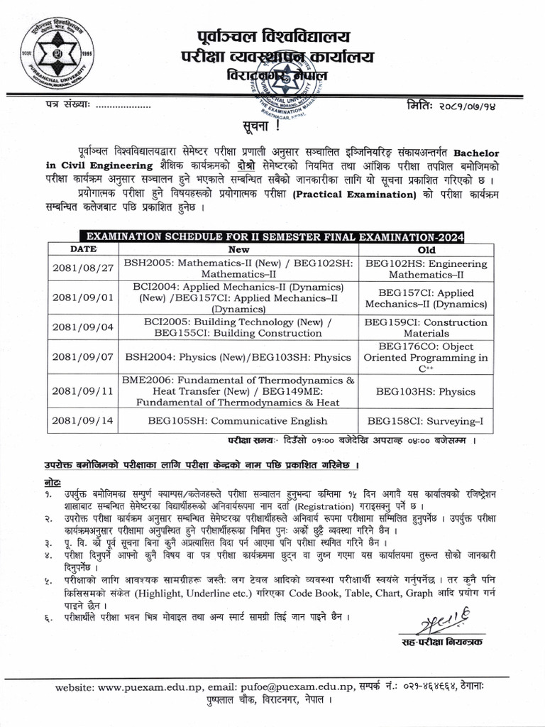 II Semester Final Exam Schedule | PDF | Applied And Interdisciplinary ...