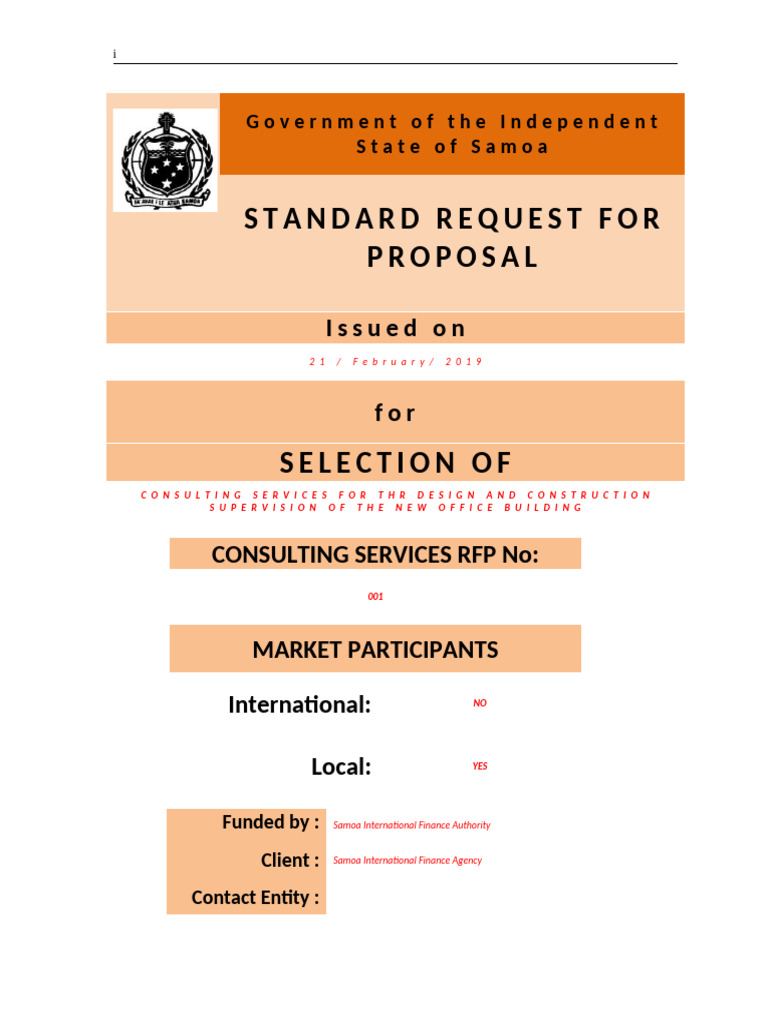 RFP For Design and Construction Supervision OAG Final 21.2.2019 | PDF ...