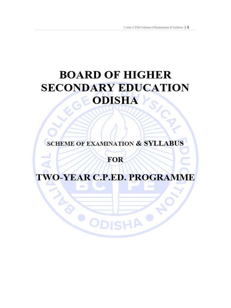 CPEd Curriculum Syllabus | PDF | Blood | Human Body