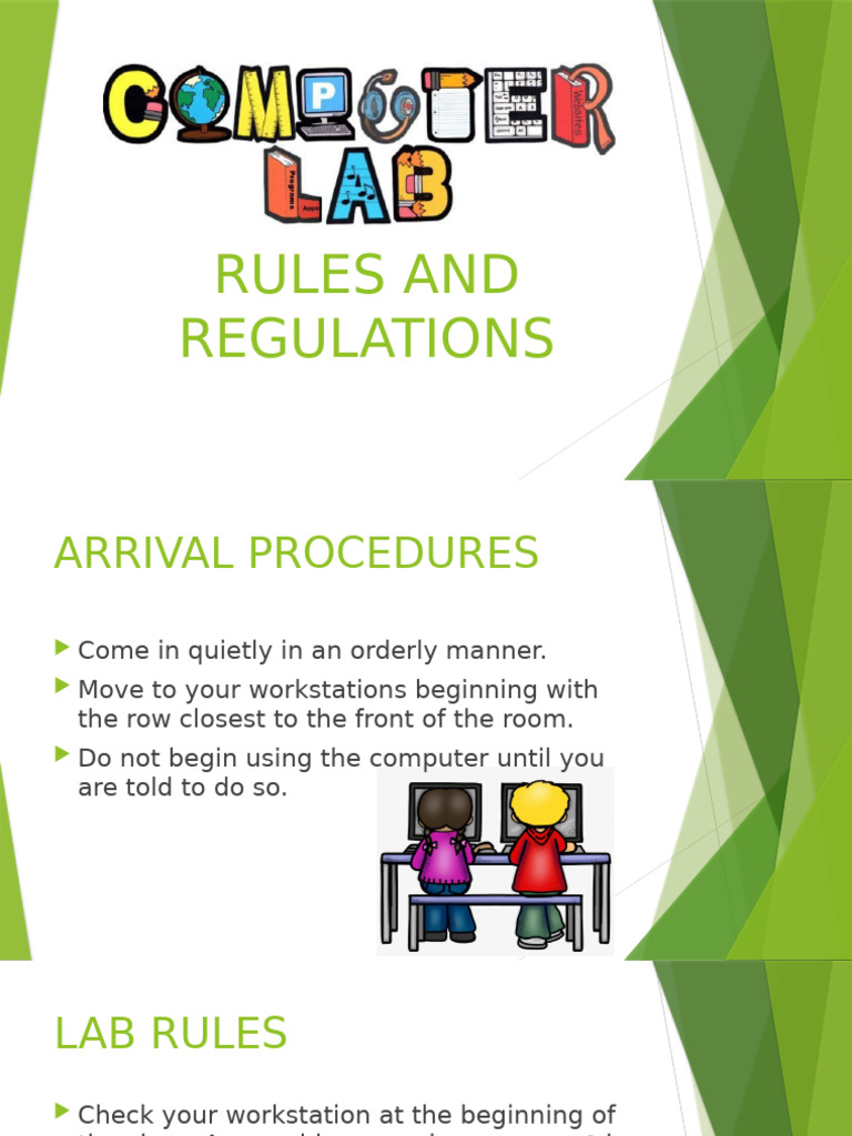 Computer Lab Rules and Regulations | PDF