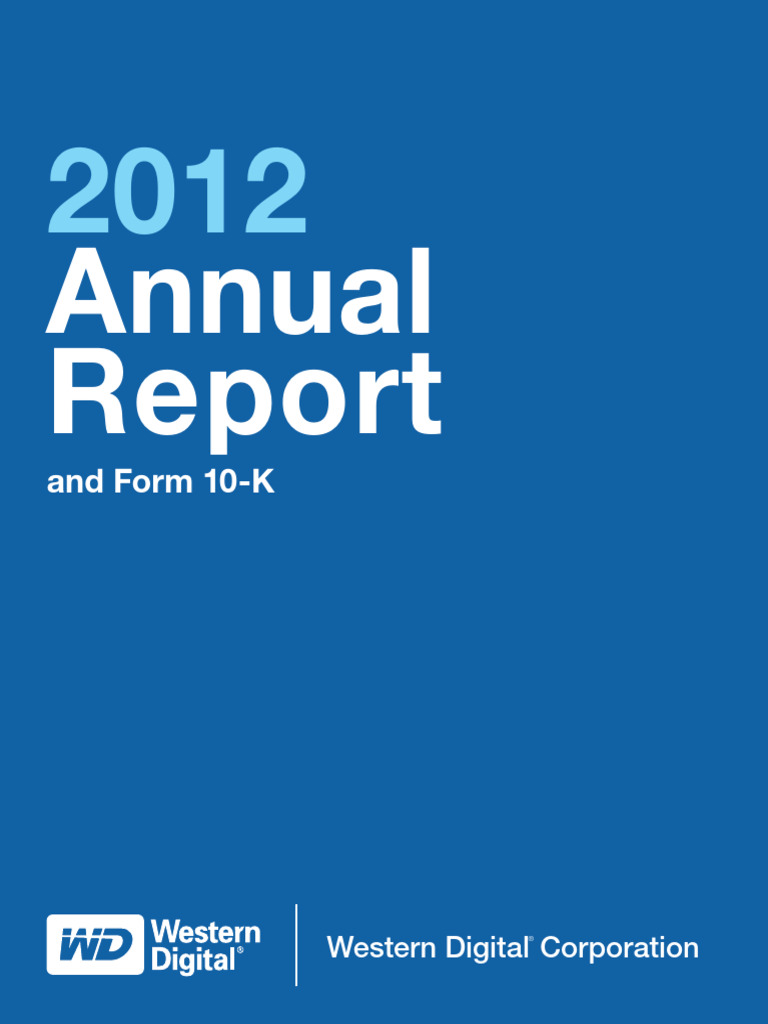 Annual Report - WD | PDF | Hard Disk Drive | Personal Computers